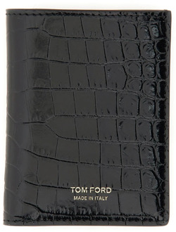 Tom Ford Portemonnee met Logo Tom Ford , Black , Heren - ONE Size