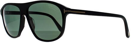 Tom Ford Prescott FT1027 01R glanzend zwart groen gepolariseerde zonnebril - One Size