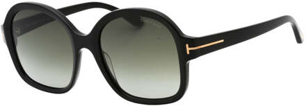 Tom Ford Smoke Lens glanzende zwarte zonnebril - maat