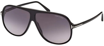 Tom Ford Spencer Gradient Smoke Lens Glanzend zwarte zonnebril