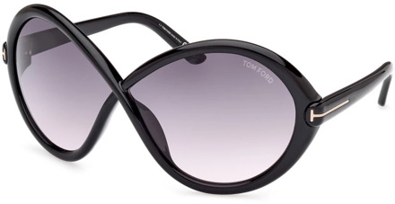 Tom Ford Stijlvolle zonnebril voor moderne vrouwen Tom Ford , Black , Dames - 68 MM