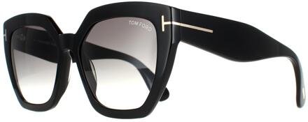Tom Ford Vierkant dames glanzende zwarte rookgradiënt FT0939 Phoebe