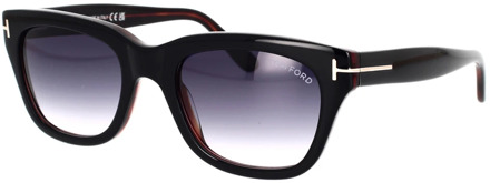 Tom Ford Vierkante zonnebril grijze gradient lenzen Tom Ford , Black , Unisex - 52 MM