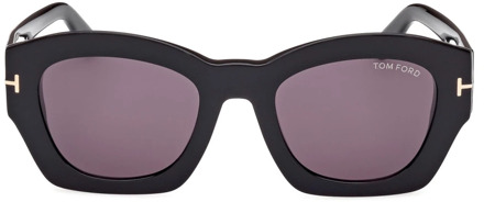 Tom Ford Vierkante zonnebril voor dames Tom Ford , Black , Dames - 54 MM