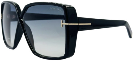 Tom Ford Vierkante zonnebril Zwarte gradientlenzen Tom Ford , Black , Dames - ONE Size