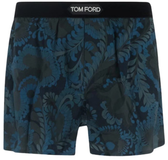 Tom Ford Zijden Boxershorts Tom Ford , Blue , Heren - S,Xs