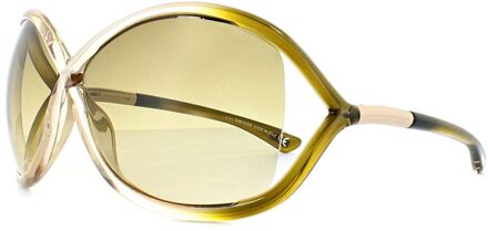 Tom Ford Zonnebril 0009 Whitney 74F Transparant Bruin Fade Bruin Verloop
