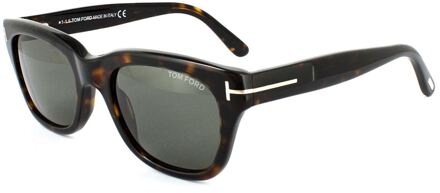 Tom Ford Zonnebril 0237 Snowdon 52N Donker Havana Groen Bruin - One Size