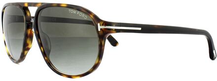 Tom Ford Zonnebril 0447 Jacob 52b Donker Havana Smoke Grijs Verloop - maat Bruin