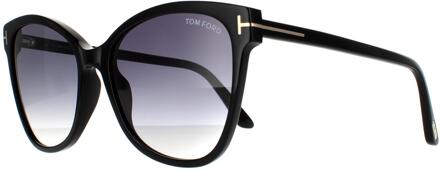 Tom Ford zonnebril ANI FT0844 01B Shiny Black Gray Gradient Zwart - One Size