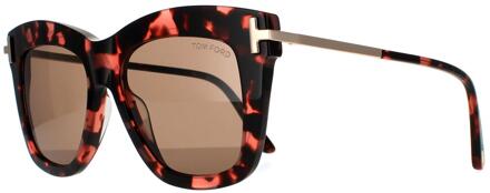 Tom Ford zonnebril Dasha FT0822 56E Pink Havana Brown Bruin - One Size