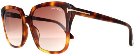 Tom Ford zonnebril Faye FT0788 53F Blonde Havana Brown Gradiënt - maat Bruin