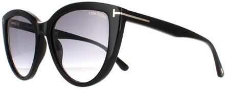 Tom Ford zonnebril Isabella FT0915 01B Shiny Black Smoke Gradiënt - maat Zwart