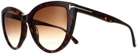 Tom Ford zonnebril Isabella FT0915 52F Dark Havana Brown Gradient Bruin