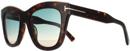 Tom Ford zonnebril Julie FT0685 52p Dark Havana Green Gradient - maat Bruin