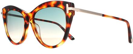 Tom Ford zonnebril Kira FT0821 55p Havana Green Gradient Bruin