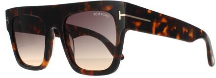Tom Ford zonnebril Renee FT0847 52B Dark Havana Smoke Gradiënt Bruin - One Size