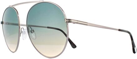 Tom Ford Zonnebril Simone 0571 14 W Zilver Groen Geel Verloop - One Size