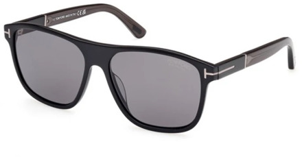 Tom Ford Zwarte gepolariseerde zonnebril Ft1081-N Tom Ford , Black , Unisex - 58 MM