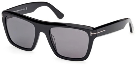 Tom Ford Zwarte gepolariseerde zonnebril Tom Ford , Black , Unisex - 55 MM