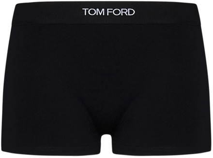 Tom Ford Zwarte Modal Boxershorts met Logo Tailleband Tom Ford , Black , Dames - L,M,S,Xs