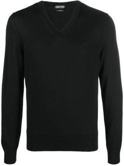 Tom Ford Zwarte Sweaters Tom Ford , Black , Heren - 2Xl,L
