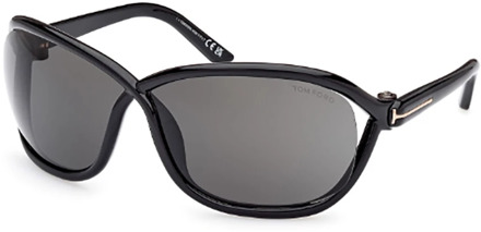 Tom Ford Zwarte zonnebril dames accessoires Aw23 Tom Ford , Black , Dames - 68 MM