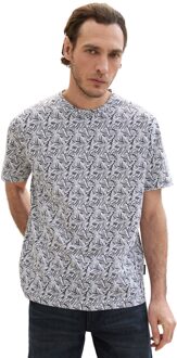 Tom Tailor Allover printed t-shirt Wit - L