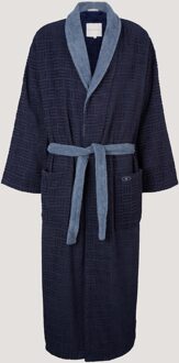 Tom Tailor badjas met patroon, uniseks, blauw, Größe S