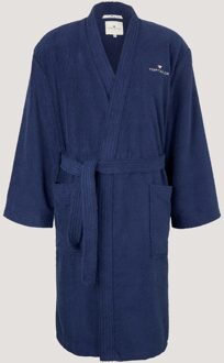 Tom Tailor Basic badjas, uniseks, blauw, Größe XXL