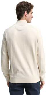 Tom Tailor Basic knit troyer Beige - L