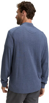 Tom Tailor Basic knit troyer Blauw - M