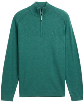 Tom Tailor Basic knit troyer Groen - S