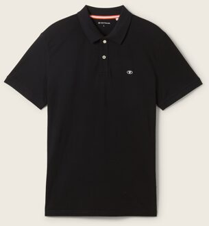 Tom Tailor Basic Polo Shirt, Mannen, zwart, Größe L
