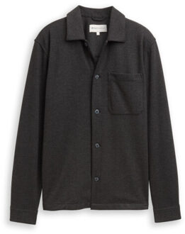 Tom Tailor Brushed twill overshirt Zwart - M