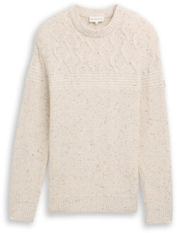 Tom Tailor Cable knit pullover - maat XXXL Wit