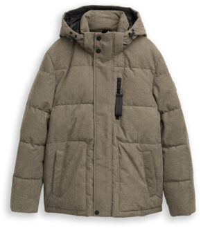 Tom Tailor Cord puffer jacket with hood - maat XXL Groen