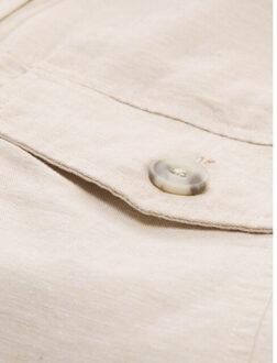 Tom Tailor Cotton linen shirt jacket - maat XL Beige