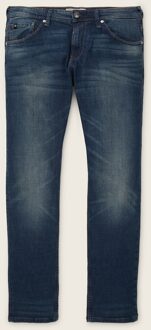 Tom Tailor Denim slim fit jeans Piers dark stone wash denim Blauw - 29-32