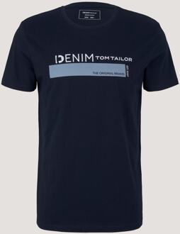 Tom Tailor Denim T-shirt van biologisch katoen, Mannen, blauw, Größe S