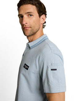 Tom Tailor Detail polo licht Blauw