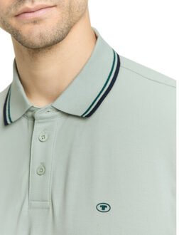 Tom Tailor Detailted polo ss mint Groen - L
