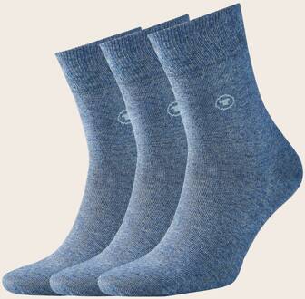 Tom Tailor Drie-pack Basic Sokken, uniseks, blauw, Größe 39-42