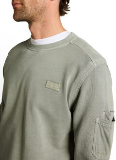 Tom Tailor Garment dyed crew-neck sweatshirt Groen - L