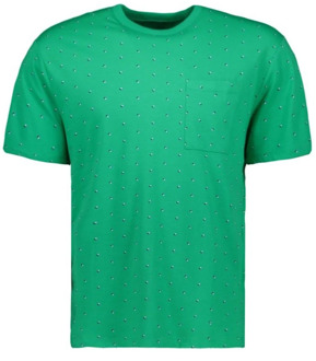 Tom Tailor Gestippeld T-shirt met borstzakje Tom Tailor , Green , Heren - 2Xl,Xl,M