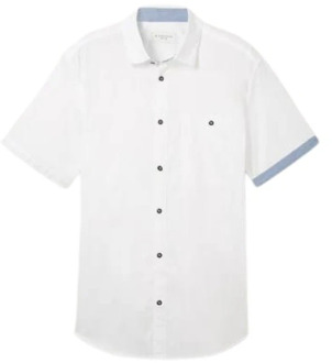 Tom Tailor Gewassen Oxford Overhemd Wit Tom Tailor , White , Heren - 2Xl,Xl,L,M,3Xl