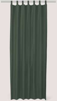 Tom Tailor Gordijn met tabbladen, effen kleuren, uniseks, groen, Größe 140/255 groente