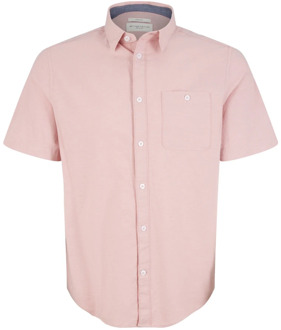 Tom Tailor Klassiek overhemd met korte mouwen en borstzak Tom Tailor , Pink , Heren - Xl,L,M