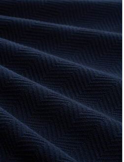 Tom Tailor Knitted herringbone troyer - maat XL Blauw