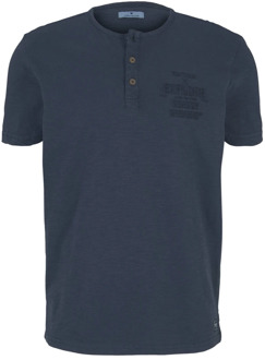 Tom Tailor Korte mouw T-shirt - 1025438 Marine (Maat: XXL)